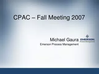 CPAC – Fall Meeting 2007