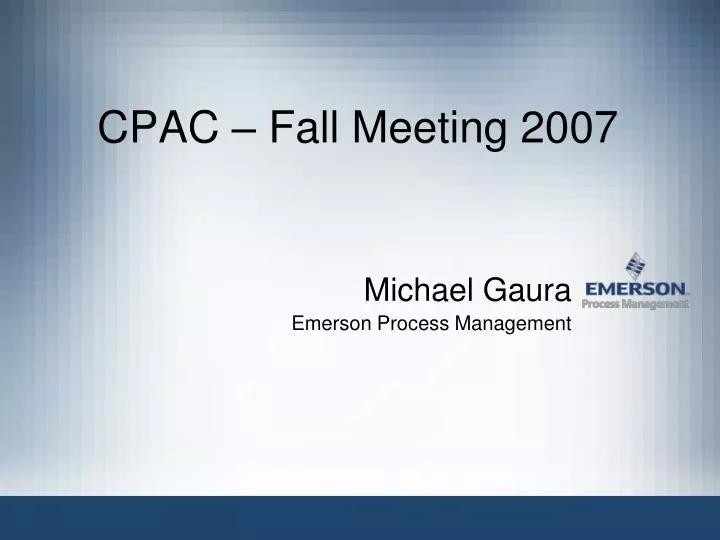 cpac fall meeting 2007