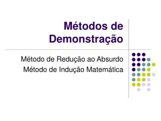 Métodos de Demonstração