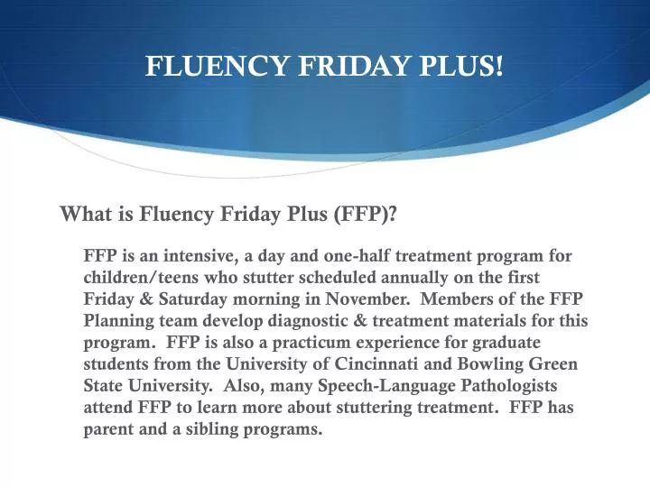 fluency friday plus