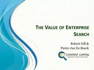 The Value of Enterprise Search