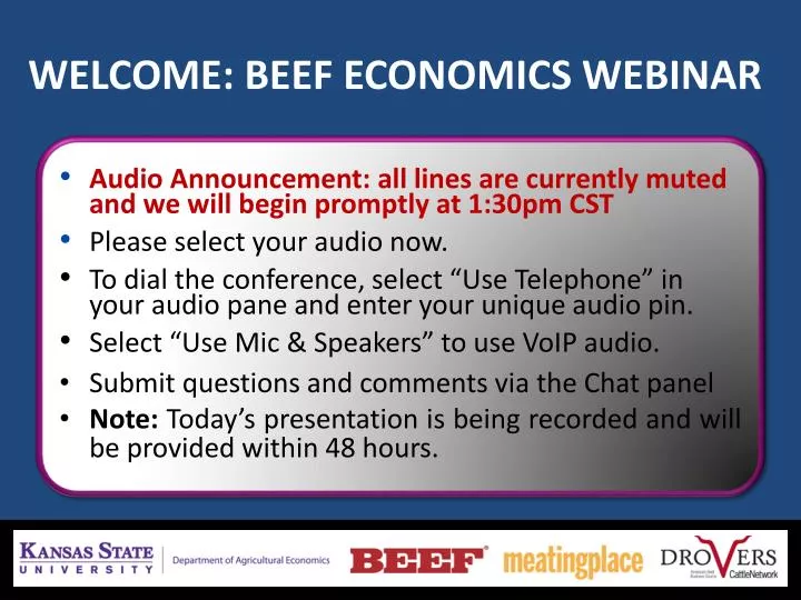 welcome beef economics webinar