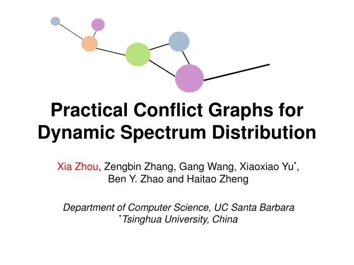 practical conflict graphs for dynamic spectrum distribution