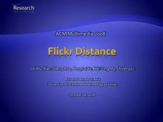 Flickr Distance