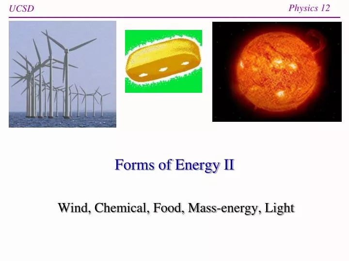 forms of energy ii