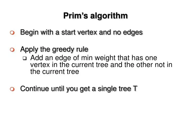 prim s algorithm