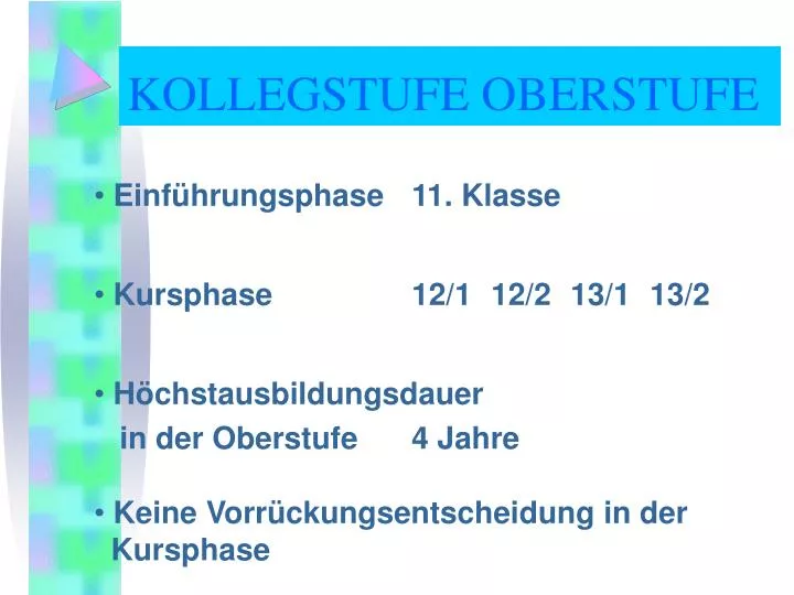 kollegstufe oberstufe