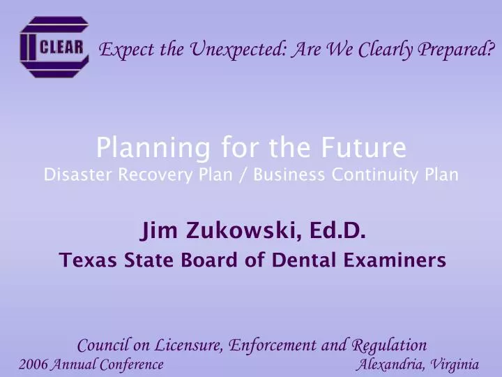 planning for the future disaster recovery plan business continuity plan
