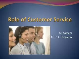 Role of Customer Service