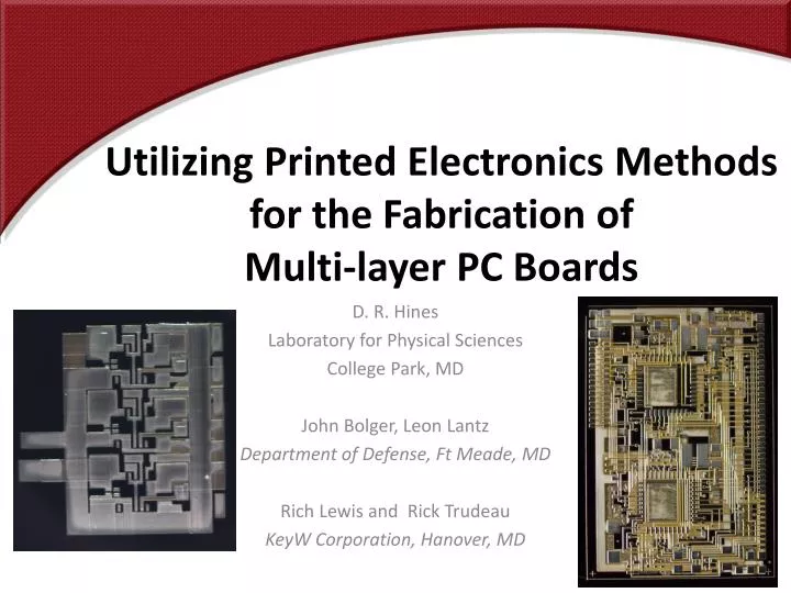 utilizing printed electronics methods for the fabrication of multi layer pc boards