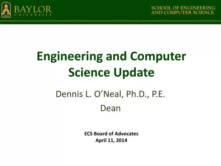 engineering and computer science update