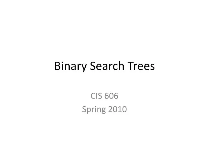 binary search trees