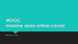 MOOC massive open online course