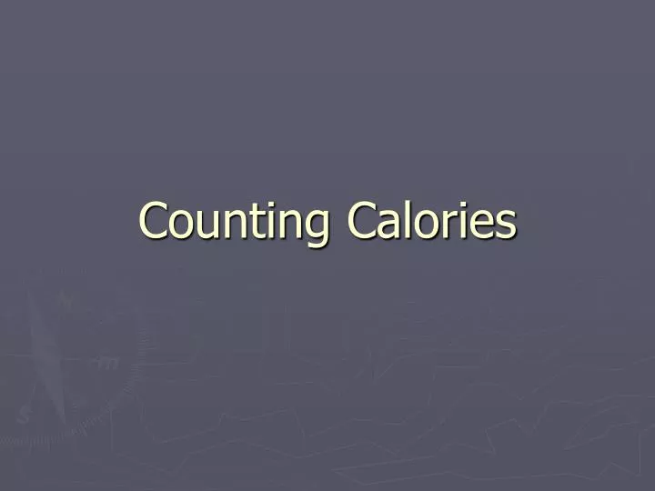 counting calories
