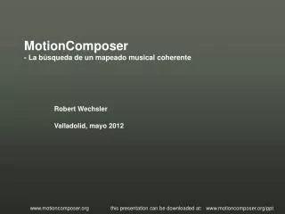 MotionComposer - La búsqueda de un mapeado musical coherente