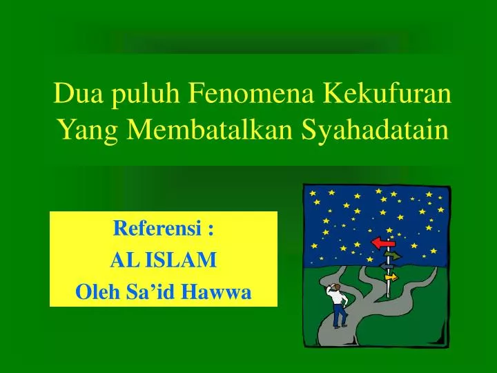 dua puluh fenomena kekufuran yang membatalkan syahadatain