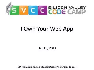 I Own Your Web App