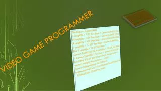 Video game programmer
