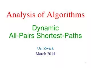 Analysis of Algorithms