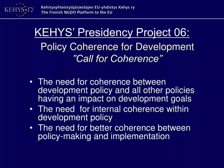 kehys presidency project 06