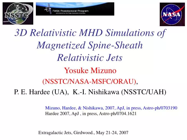 3d relativistic mhd simulations of magnetized spine sheath relativistic jets