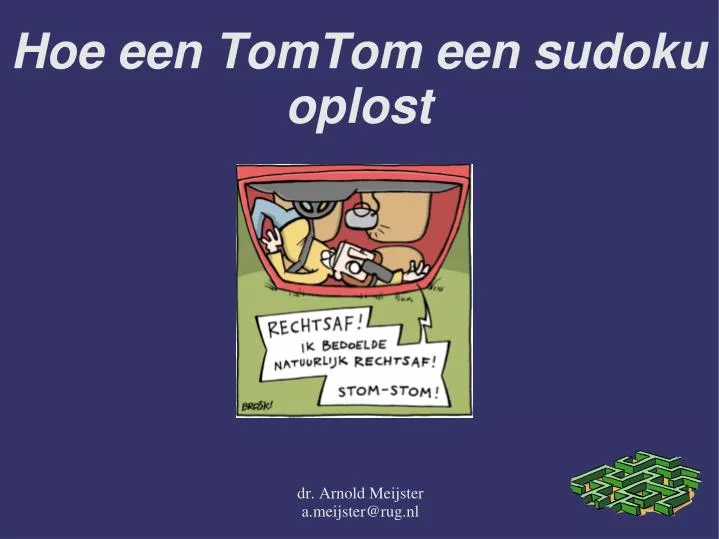 dr arnold meijster a meijster@rug nl