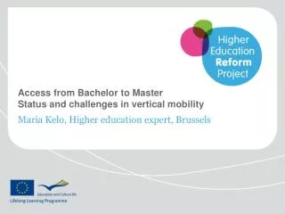 Access from Bachelor to Master Status and challenges in vertical mobility