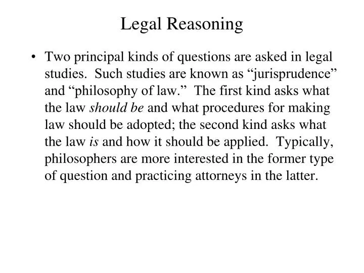 legal reasoning