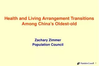 Health and Living Arrangement Transitions Among China’s Oldest-old