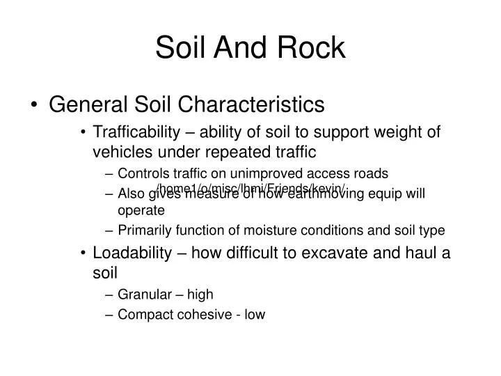 soil and rock