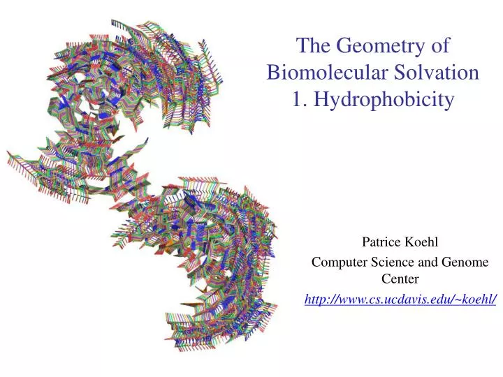 the geometry of biomolecular solvation 1 hydrophobicity