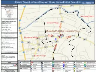 Disaster Prevention Map of Maogan Village, Xiaying District, Tainan City