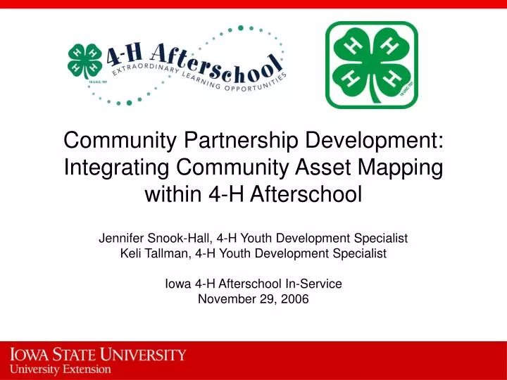 community partnership development integrating community asset mapping within 4 h afterschool