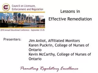 Lessons in Effective Remediation