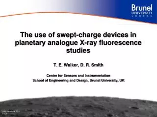The use of swept-charge devices in planetary analogue X-ray fluorescence studies