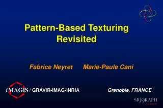 Pattern-Based Texturing Revisited