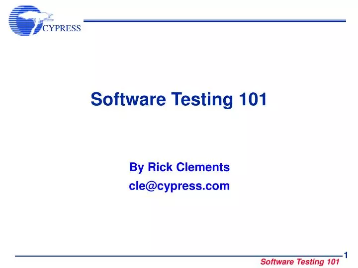software testing 101