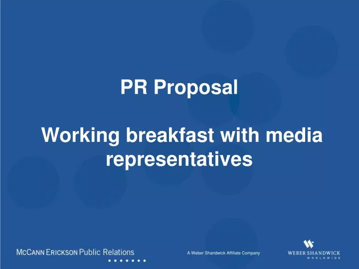 pr proposal working breakfast with media representatives