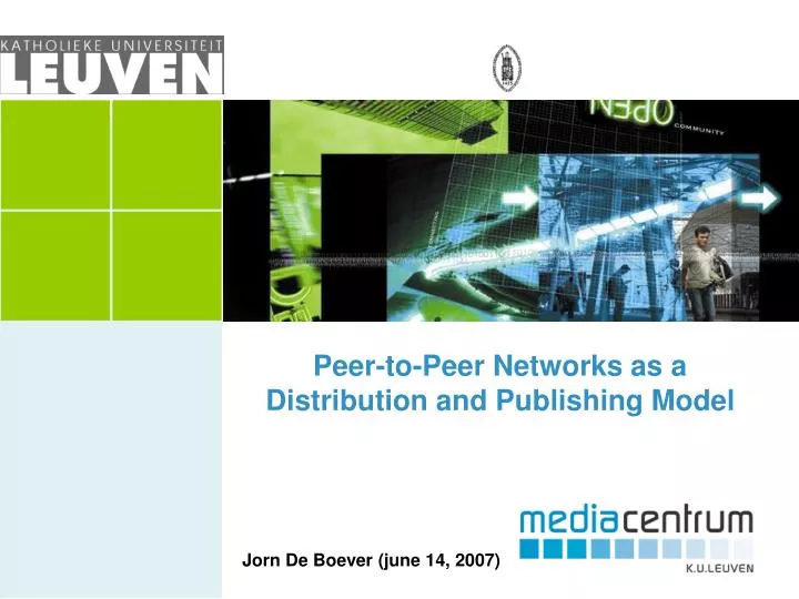peer to peer networks as a distribution and publishing model