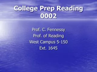 College Prep Reading 0002