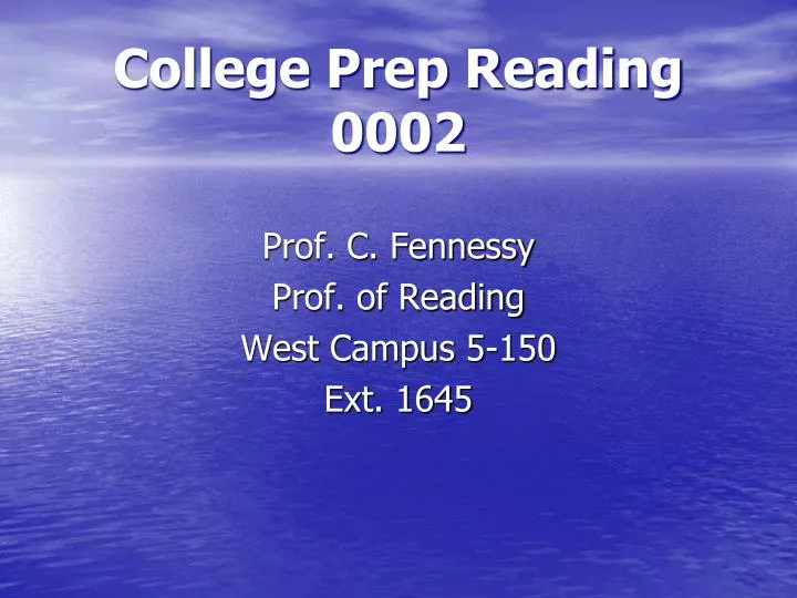 college prep reading 0002