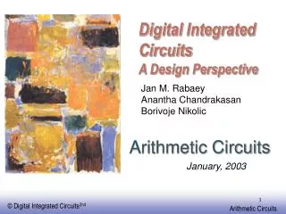 digital integrated circuits a design perspective