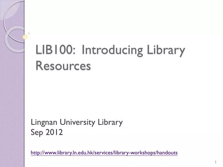 lib100 introducing library resources