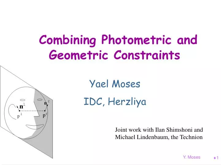 combining photometric and geometric constraints