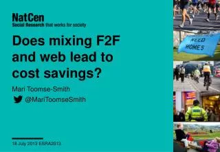 Does mixing F2F and web lead to cost savings?