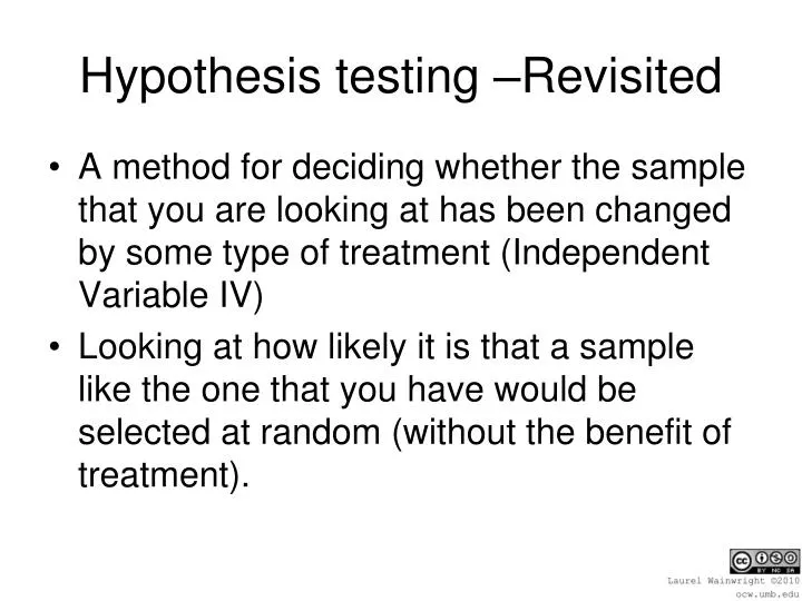 hypothesis testing revisited