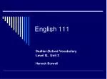 Essential Vocabulary for Unit 3: Sadlier-Oxford Level G - slide 1