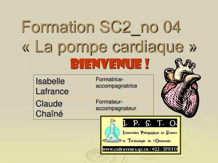 formation sc2 no 04 la pompe cardiaque