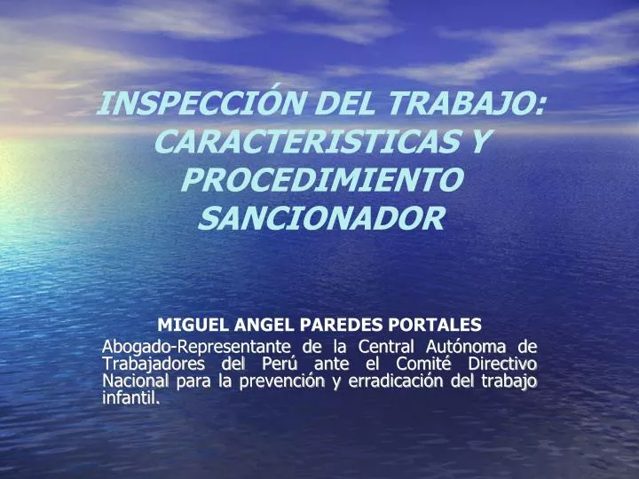 inspecci n del trabajo caracteristicas y procedimiento sancionador