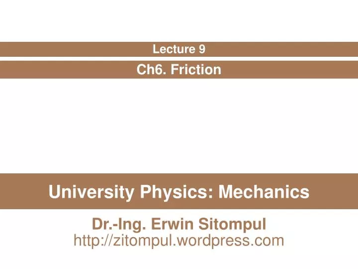 university physics mechanics